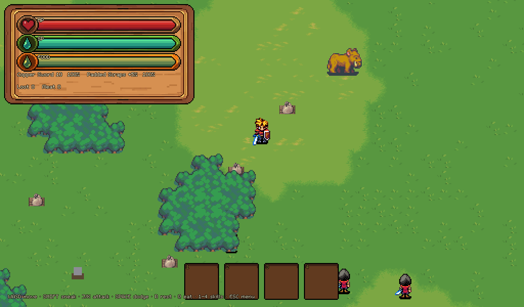 Stalking a wild boar